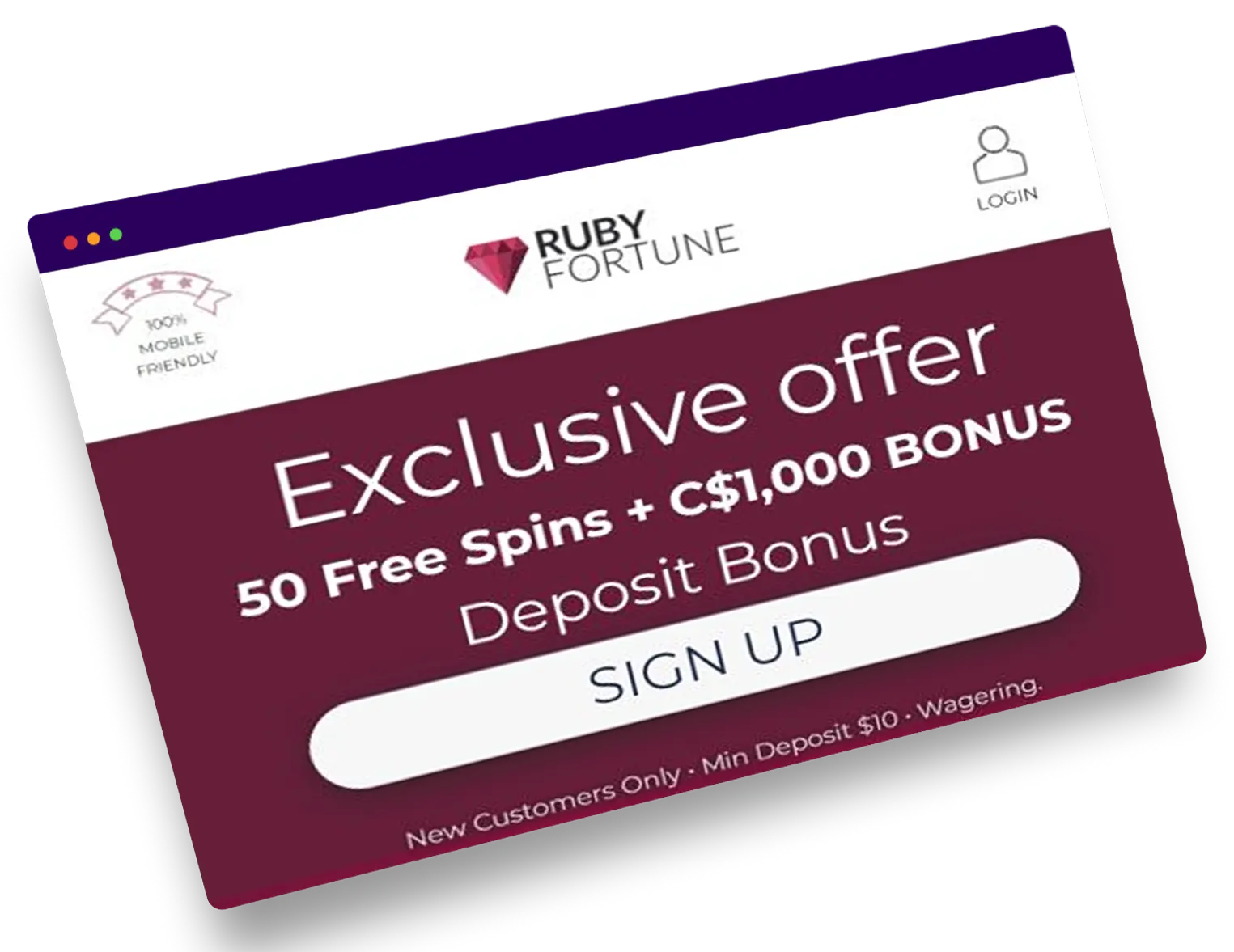 Ruby Fortune Sign Up Bonus